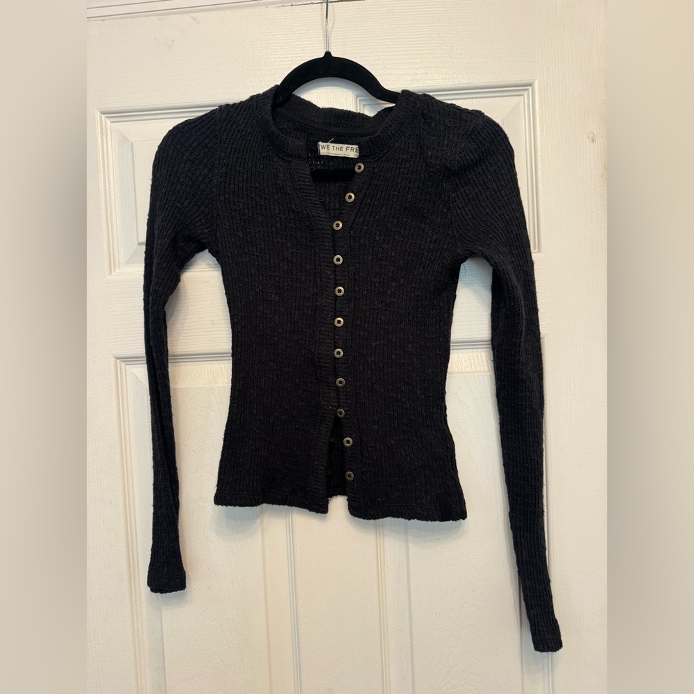 Free People It’s On Rib Cardigan